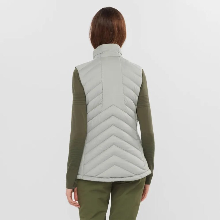 Salomon Essential Xwarm Down Women's Vest Light Grey | CA 81N6
